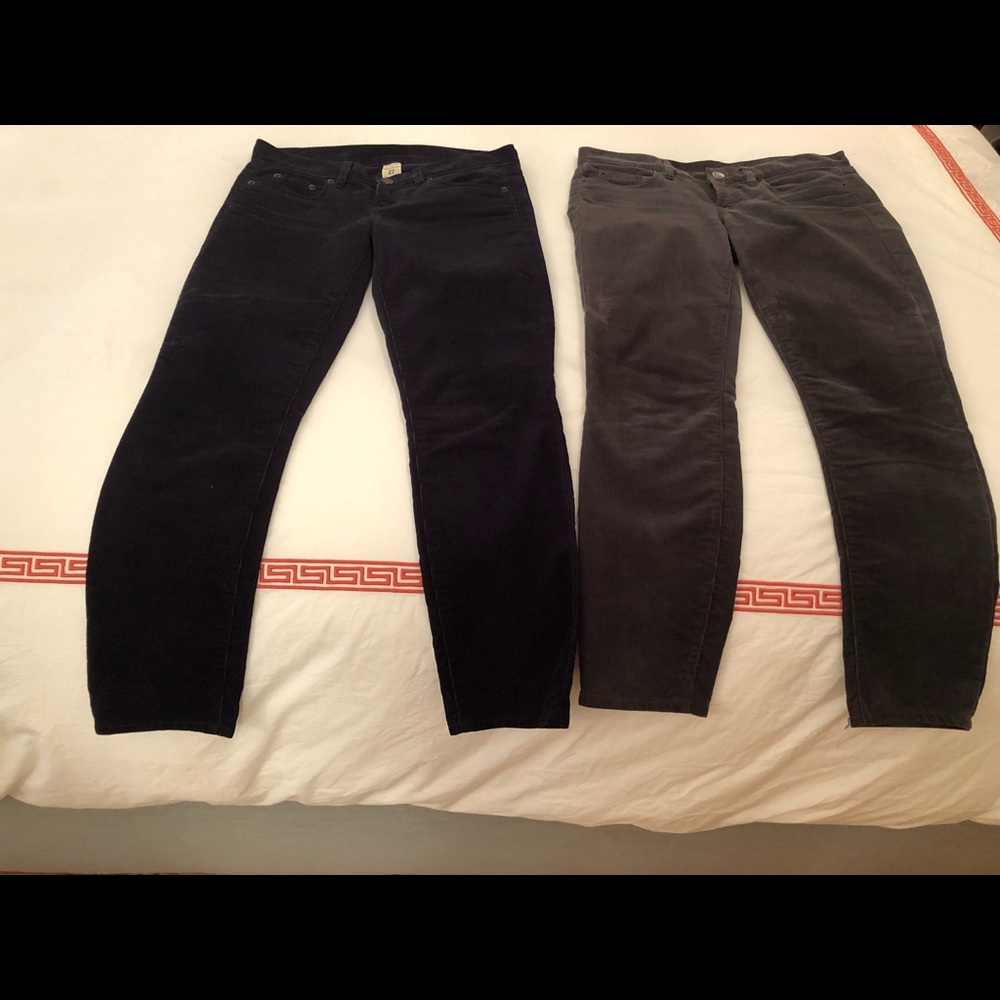 J Crew toothpick skinny corduroy jeans